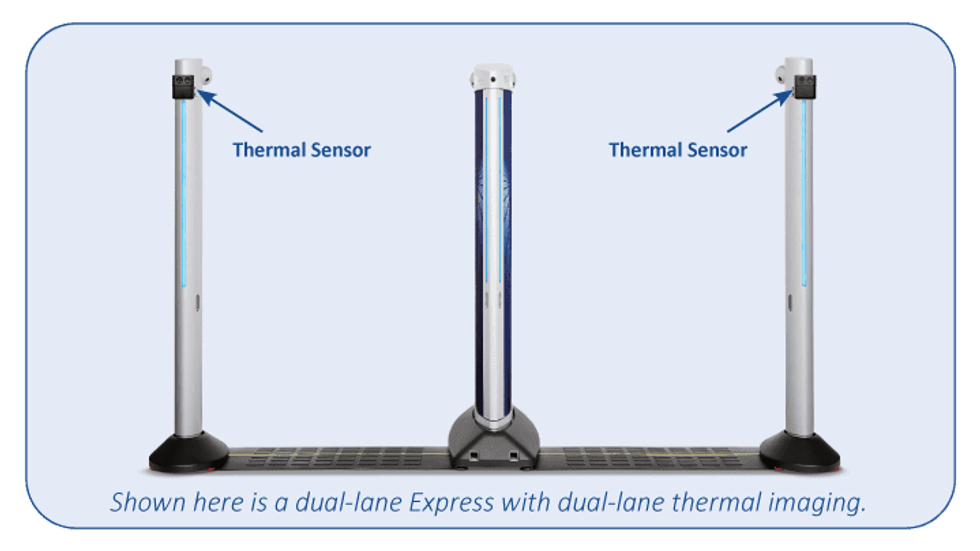 Temperature scanner from Evolv Express at Disney Springs