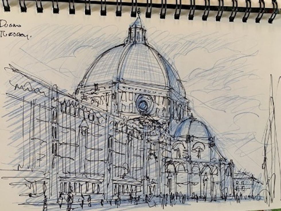 Terry Brown Travel sketch of the Duomo, Florence Italy