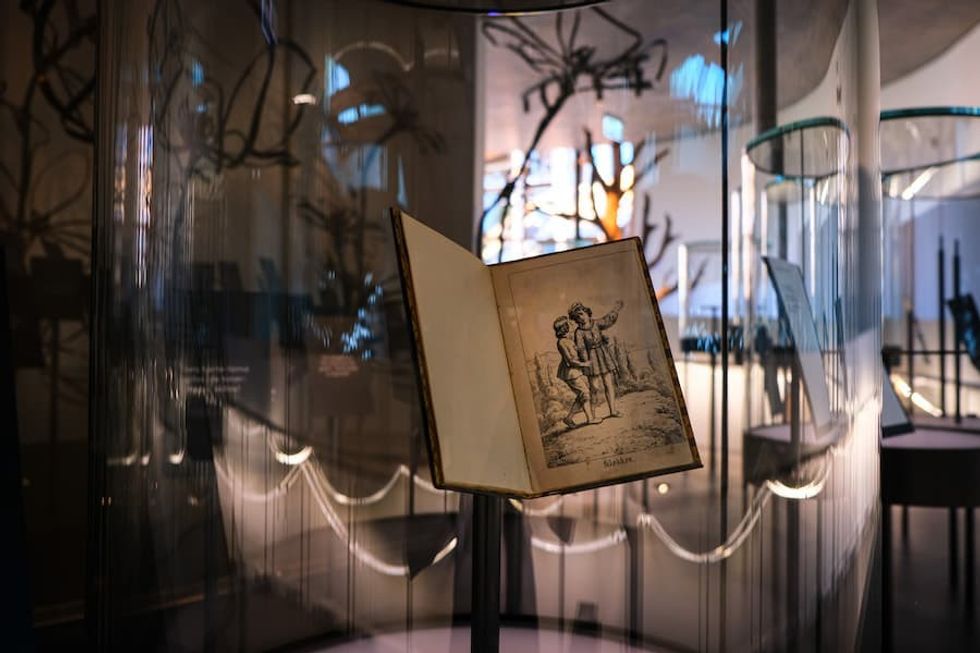 text on display at HC Andersens House Hans Christian Andersen Museum