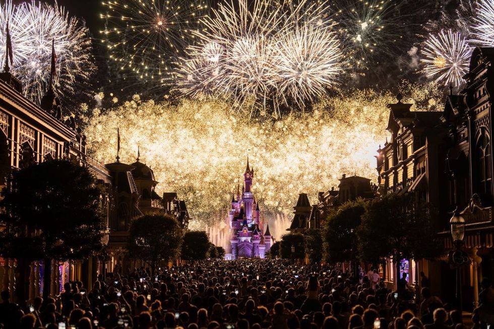 The Bastille Day Fireworks - golden sky