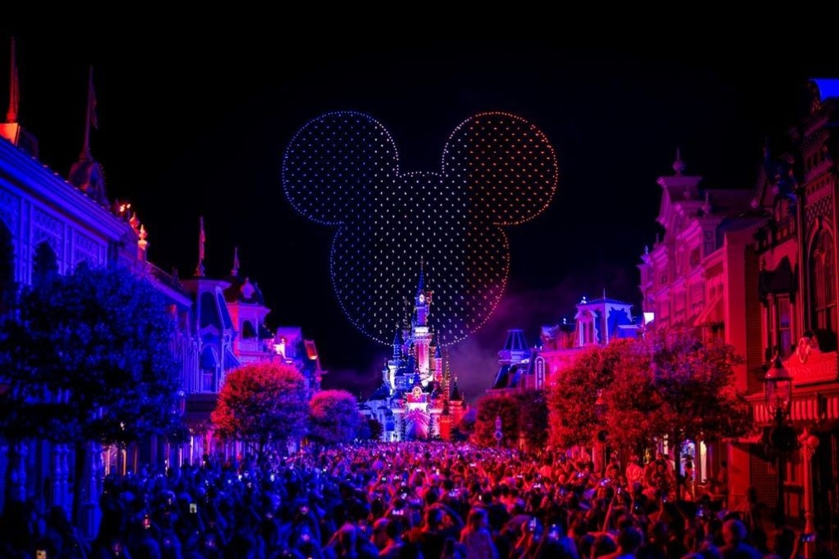 The Bastille Day Fireworks - mickey mouse drones