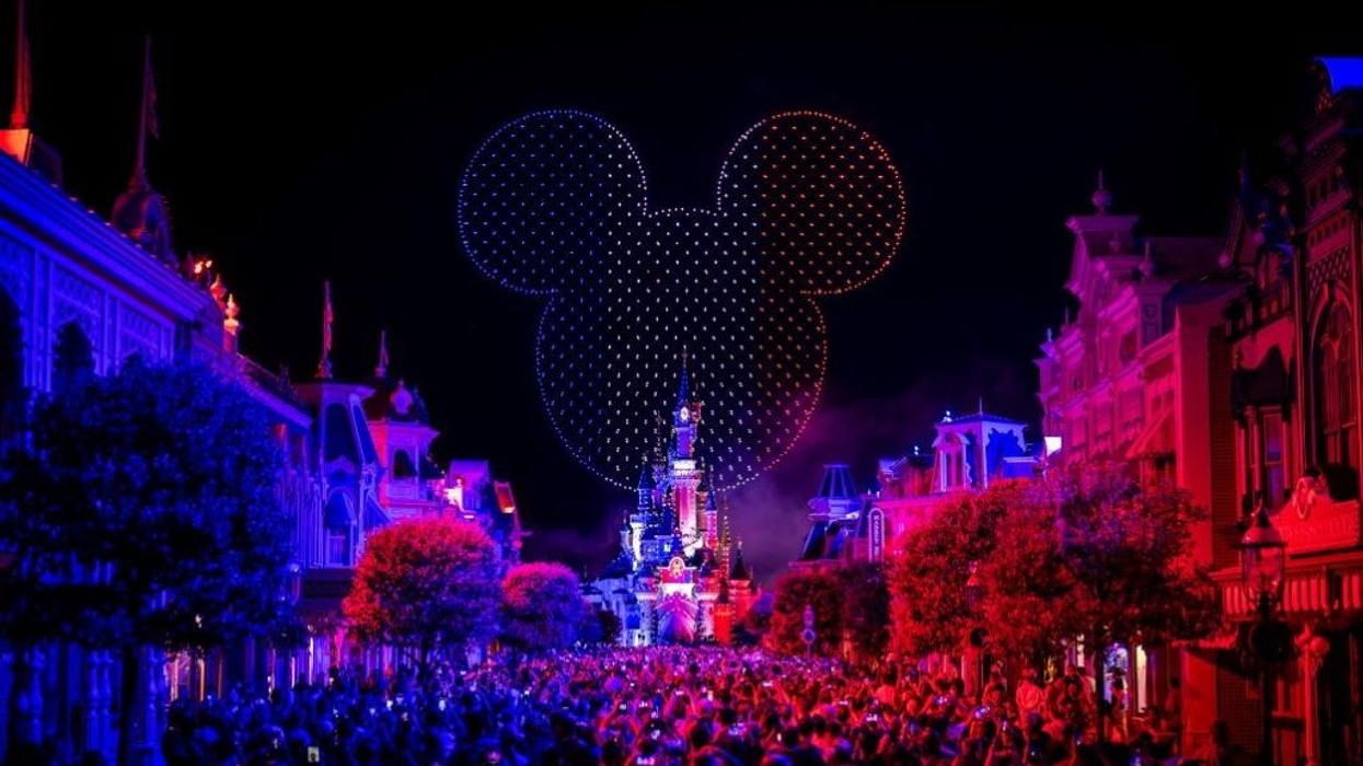 The Bastille Day Fireworks - mickey mouse drones
