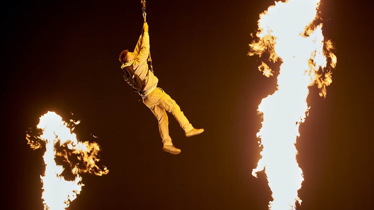 The Bourne Stuntacular fire