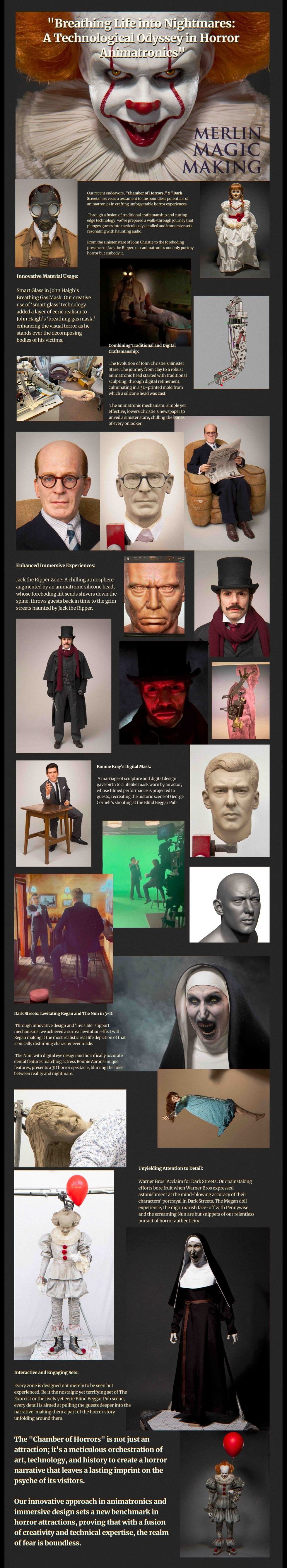 The chamber of horrors- merlin magic making figures and animatronics