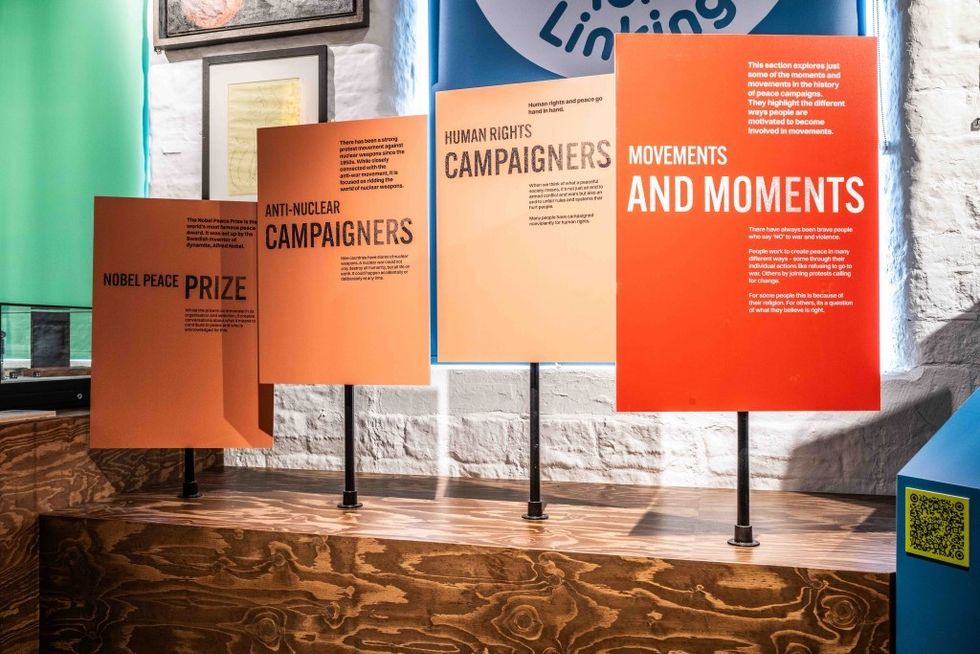 The Creative Core The Peace Museum banners courtesy of The Creative Core and The Peace Museum