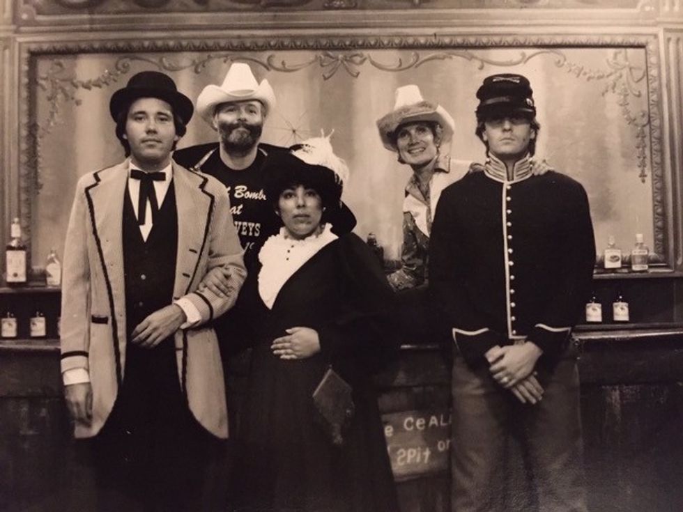 The design family at Knott’s 1979 From left Del Langdale, Rick Campbell, Diane Medina, Luanne Davis, Eddie Sotto