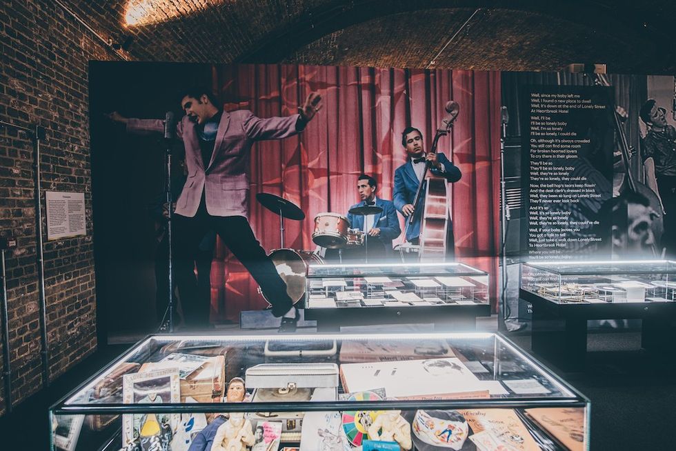 The ‘ direct from Graceland’ Elvis Exhibition takes place at the Arches, London Bridge, London, UK