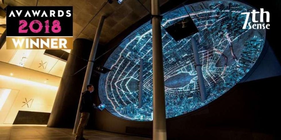 the egg at xi gallery wins av award for 7thSense Design