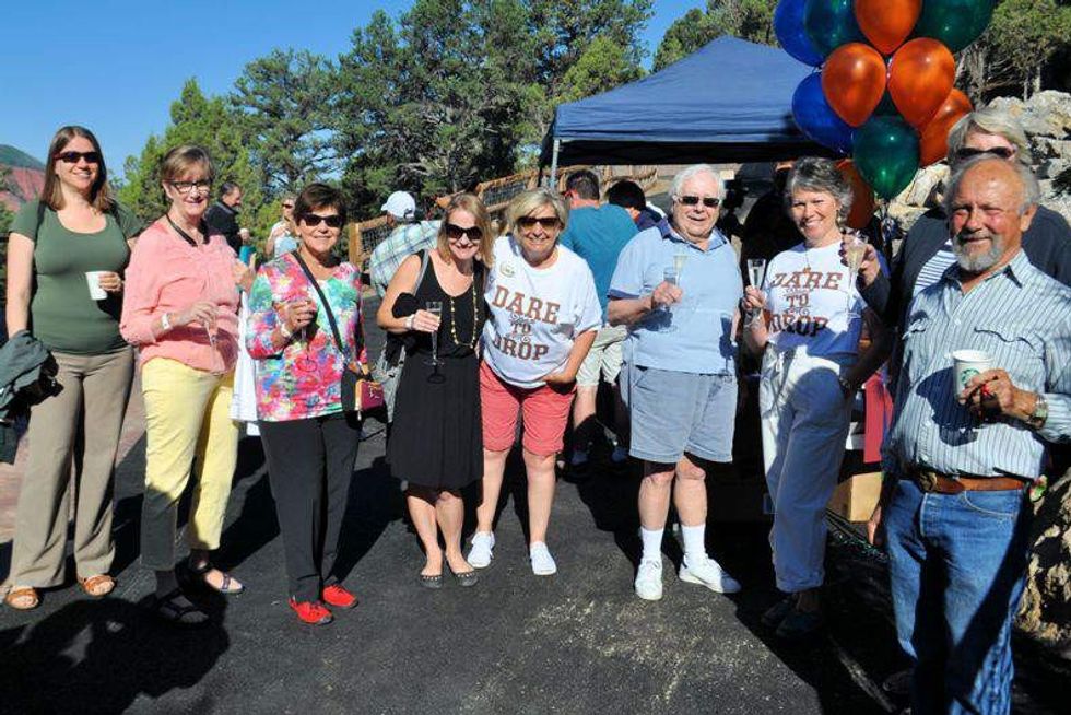 the Glenwood Caverns team celebrates the grand opening of thehaunted mine