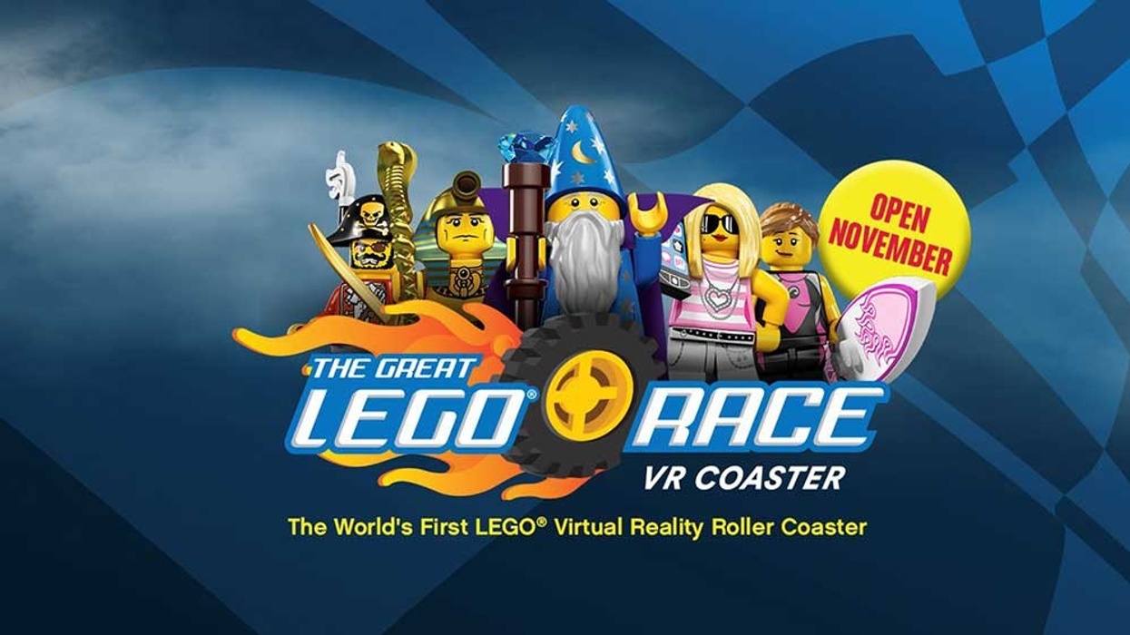 The Great LEGO Race VR Coaster Mack Rides Figment