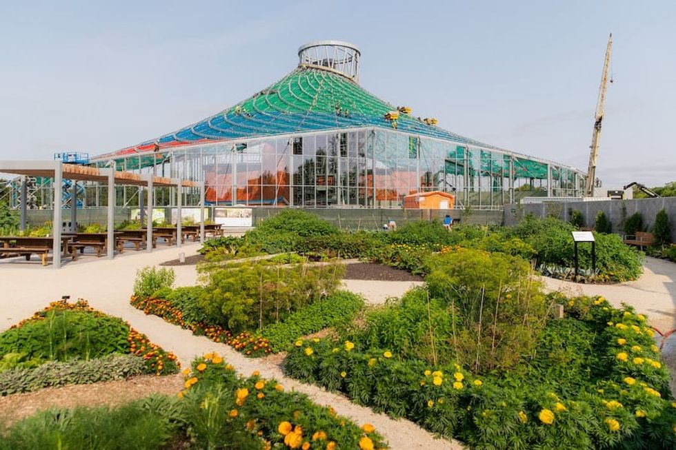The Leaf - Canada's Diversity Gardens construction