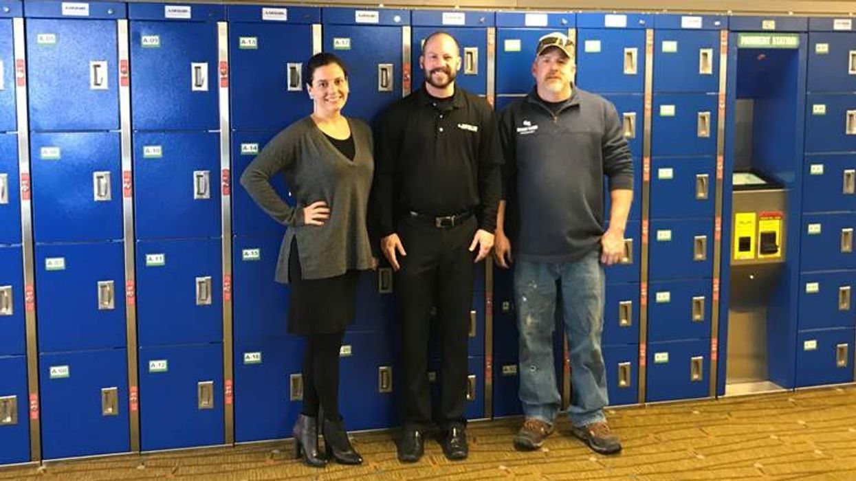 The Locker Network employees stand in front of provides advanced keyless locker solution at Granby Ranch Ski Resort