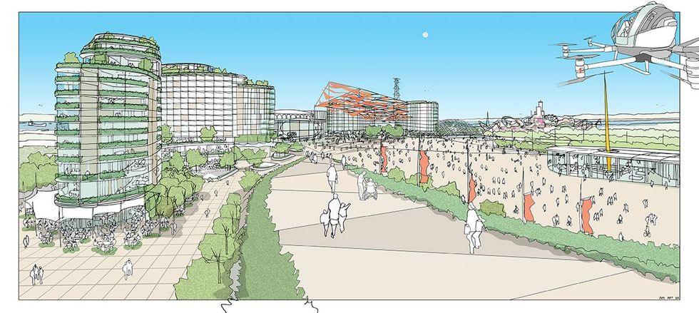 The London Resort view from Pilgrims Way