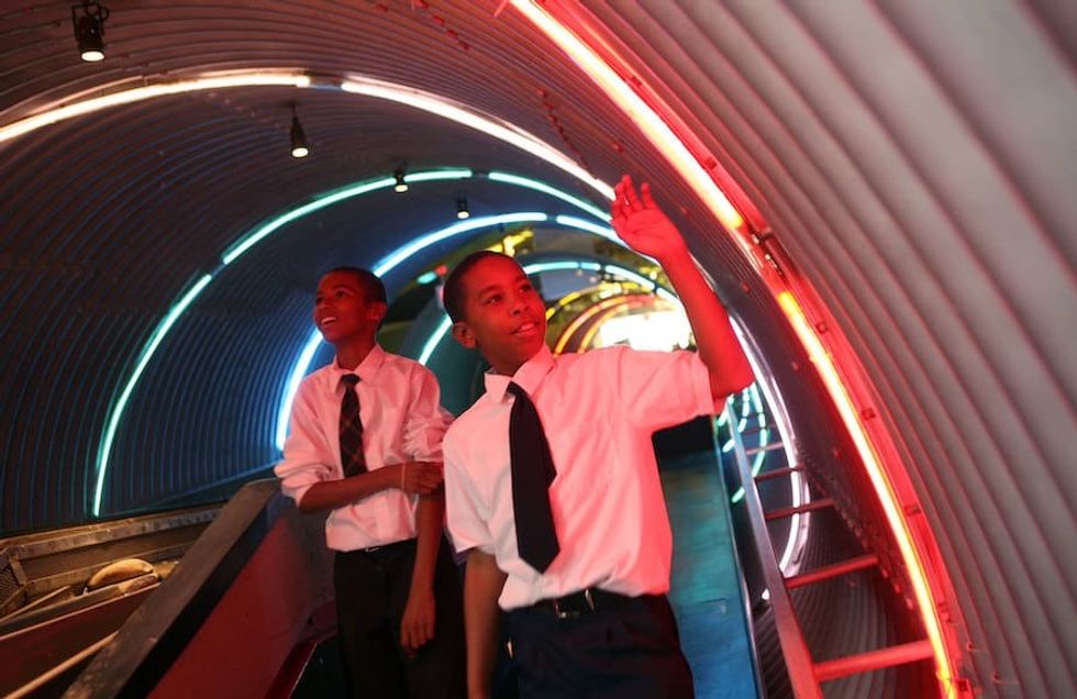 the museum's light tunnel