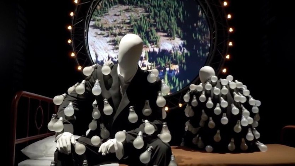 the pink floyd their mortal remains exhition V&A the wall light bulbs (1)