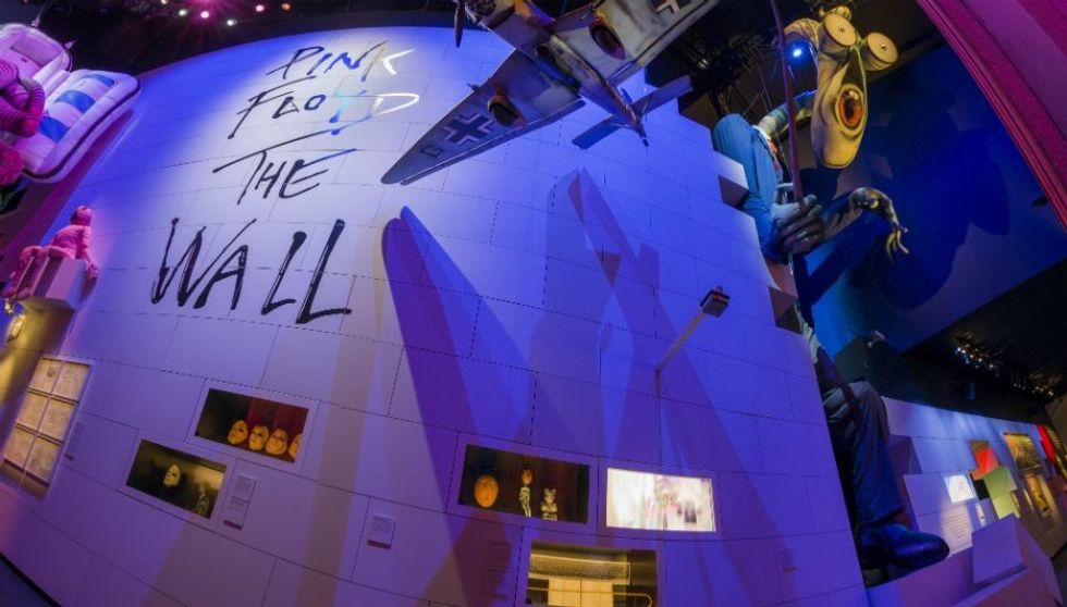 the pink floyd their mortal remains exhition V&A the wall