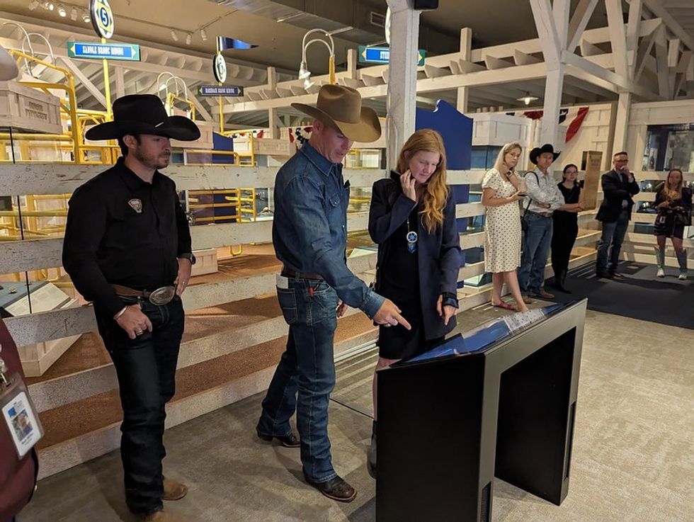 The Reader Rail Kiosk at the Rodeo Gallery at the National Cowboy and Western Heritage Museum.