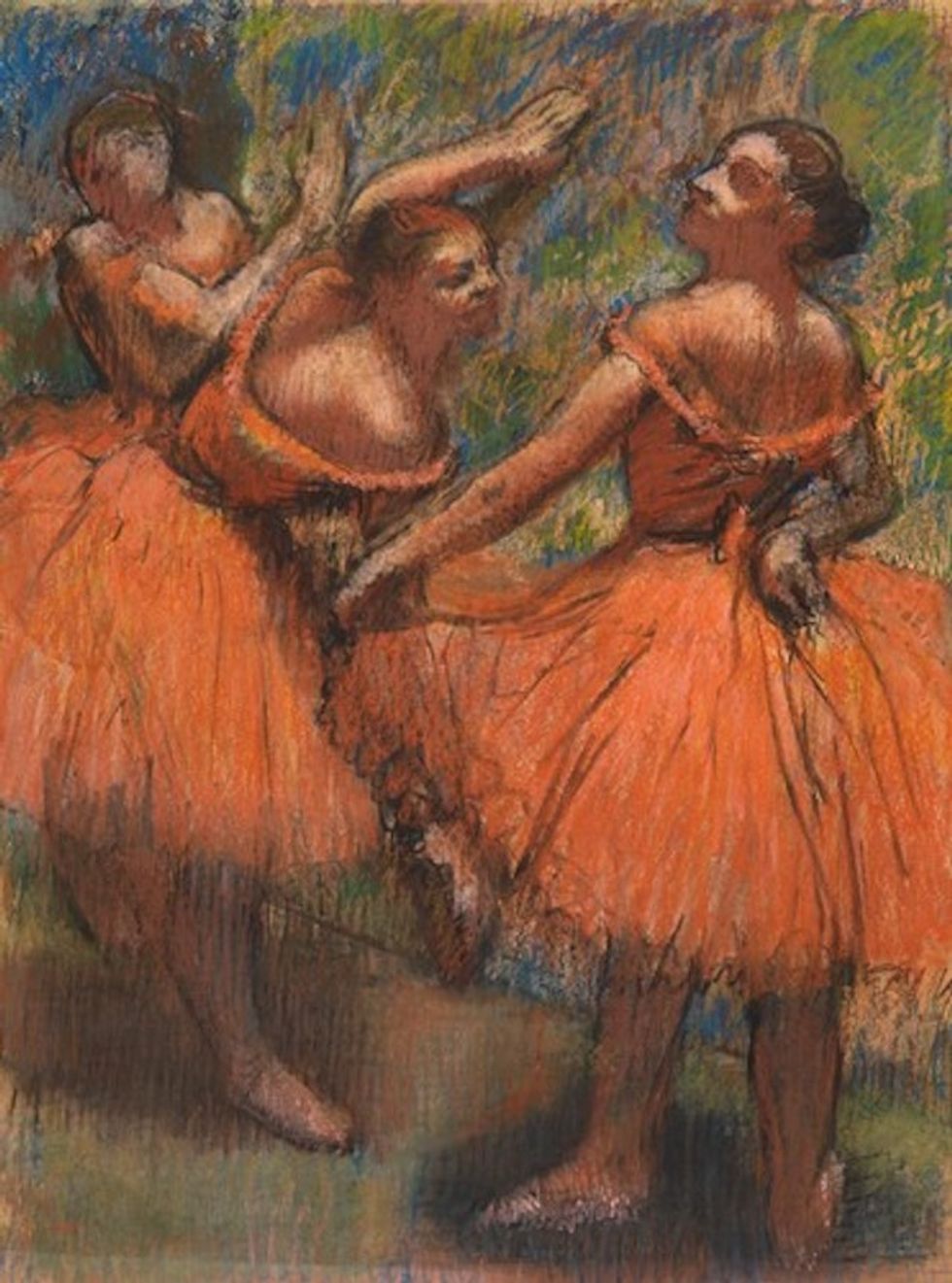 The Red Ballet Skirts - Degas - Around 1900 Burrell Collection