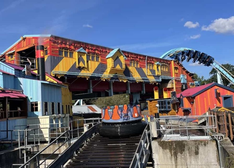 The rethemed River Rapids and Shockwave at Drayton Manor Looping Group