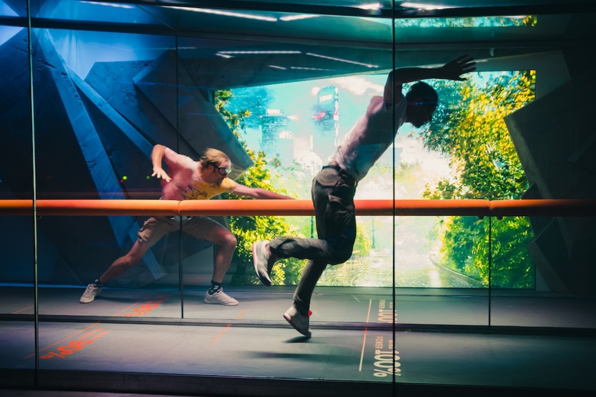 The Storm wind tunnel with guests running