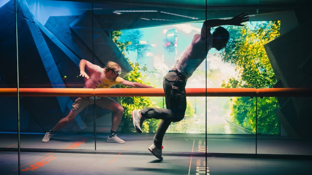 The Storm wind tunnel with guests running