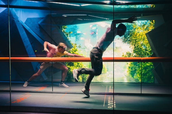 The Storm wind tunnel with guests running