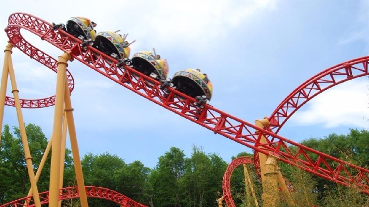 The Twist rollercoaster at Le PAL, France.