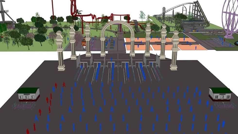 Theme Park Entry Post Covid MassMotion