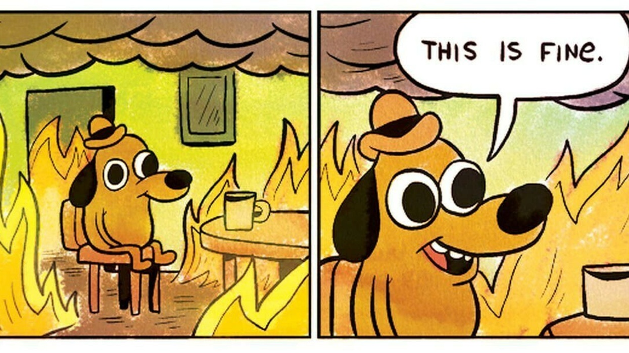 This is fine KC GREEN webcomic