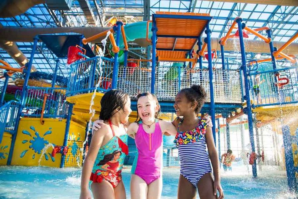 three girls at Epic Waters indoor waterpark texas