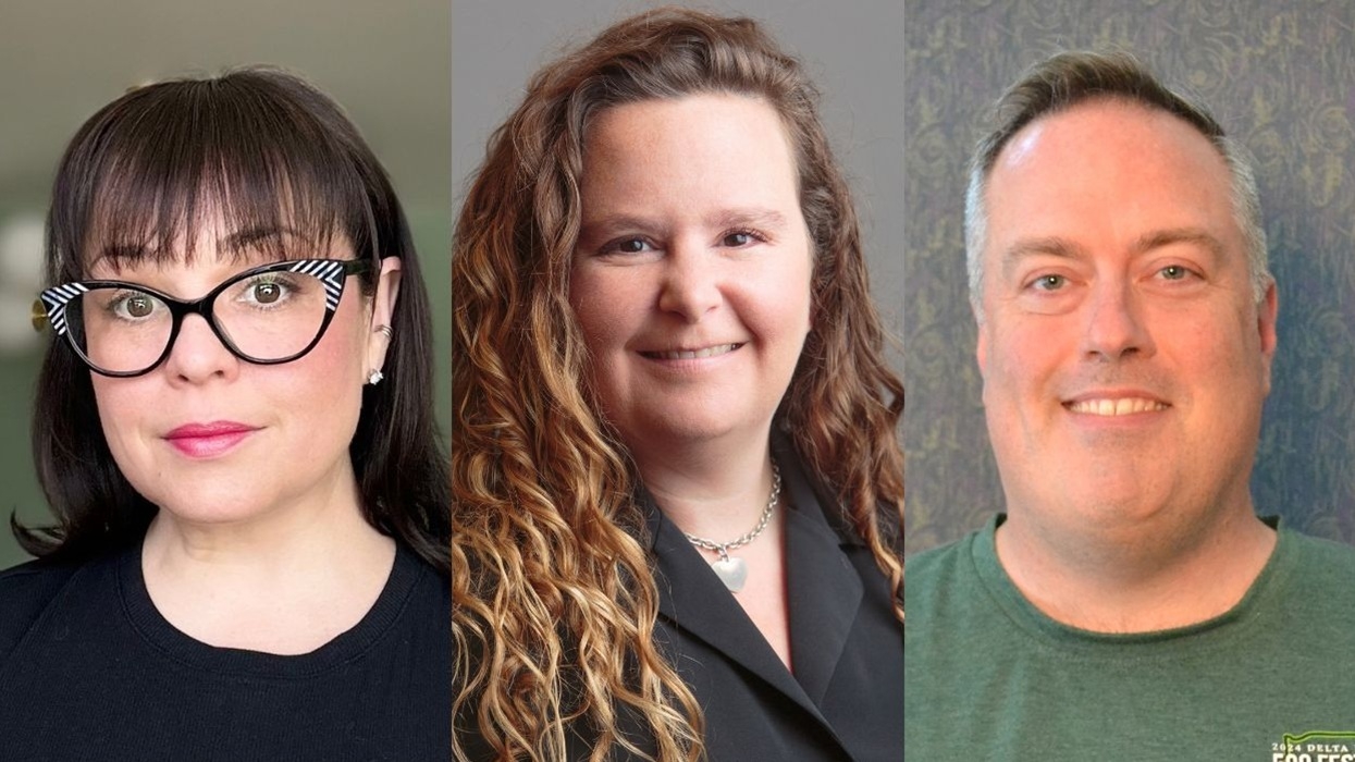 Three people named Kelly Degenhart, Christy Carlson, and Kris Kiger smiling in separate portrait photos side by side.