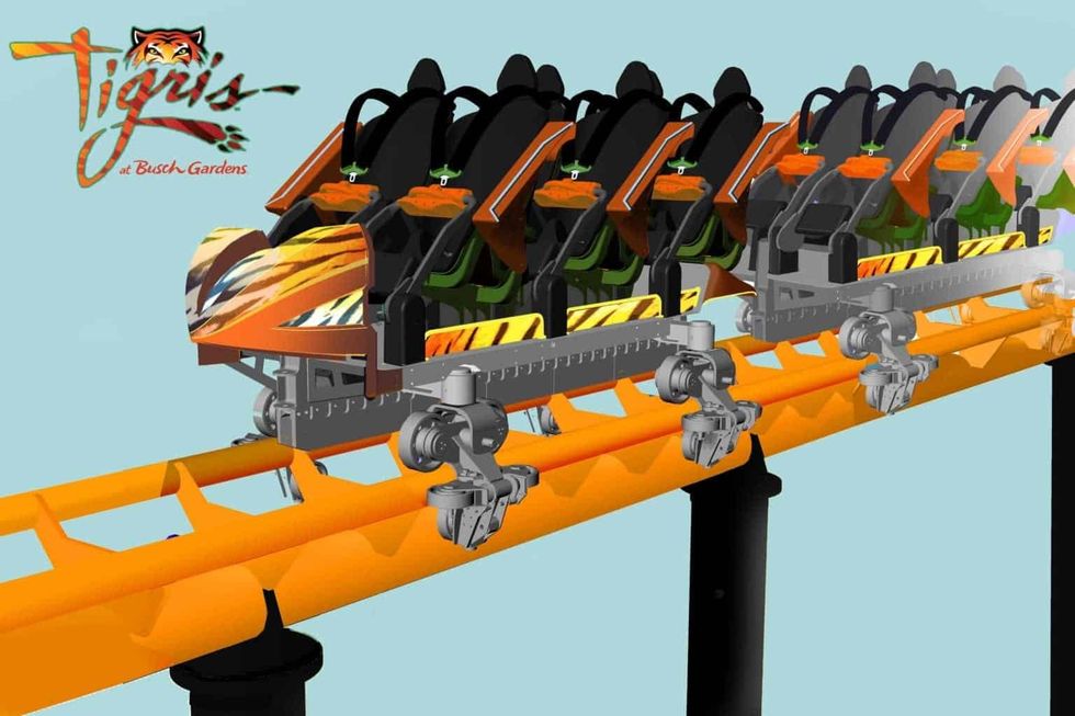 Tigris busch gardens tampa coaster-track-Cars
