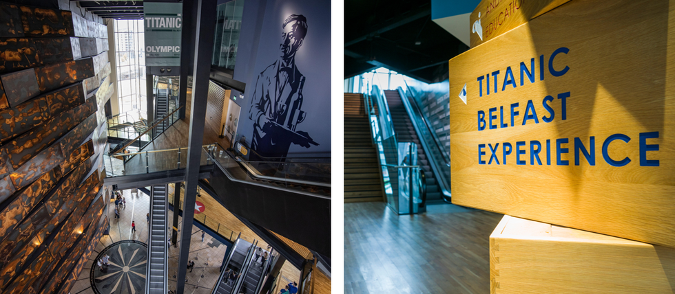 Titanic Belfast atrium and wayfinding signage by Kay Elliott