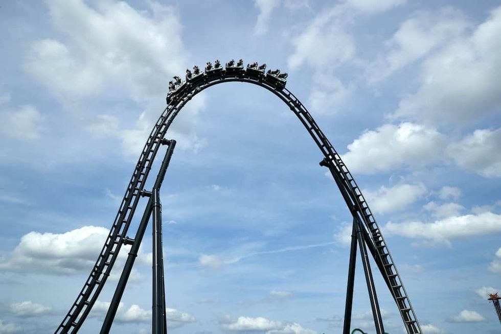 Top hat on the VelociCoaster at Universal Orlando's Islands of Adventure