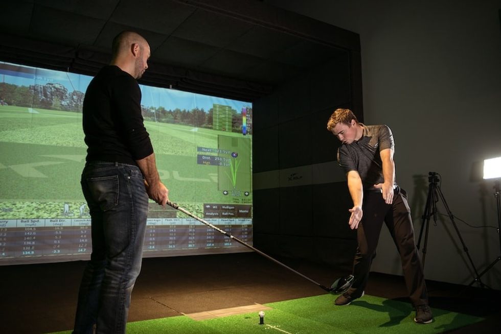 training on the virtual simulator