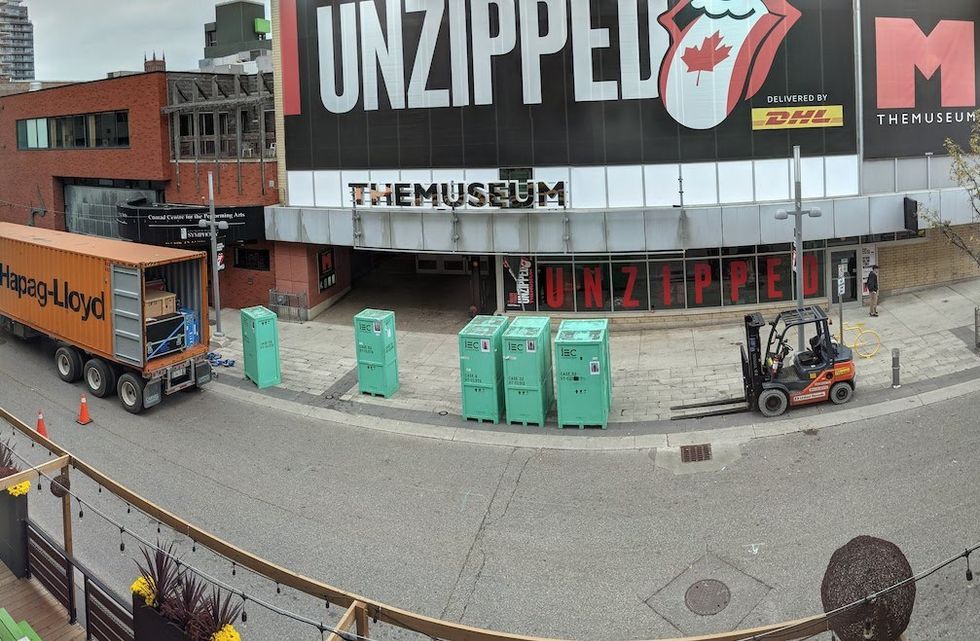 transporting Rolling Stones Unzipped exhibition