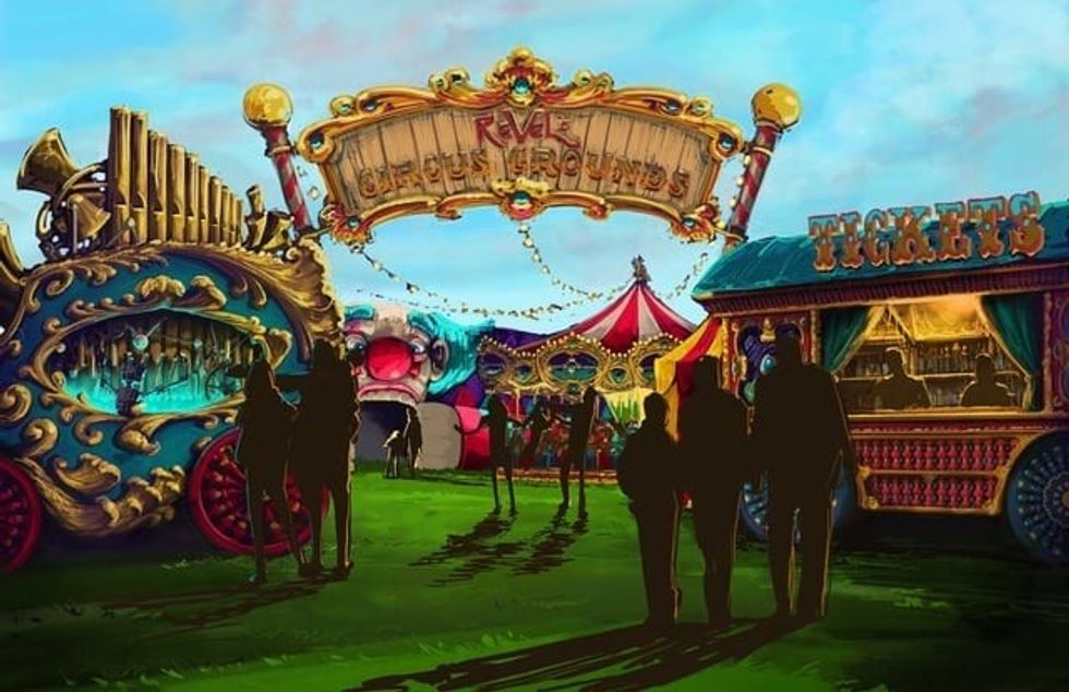 Two Bit Circus Revelers Resort rendering