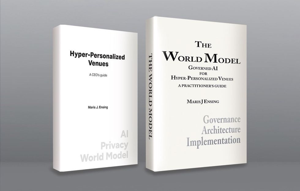 Two books by Maris J. Ensing on AI and personalized venues governance.