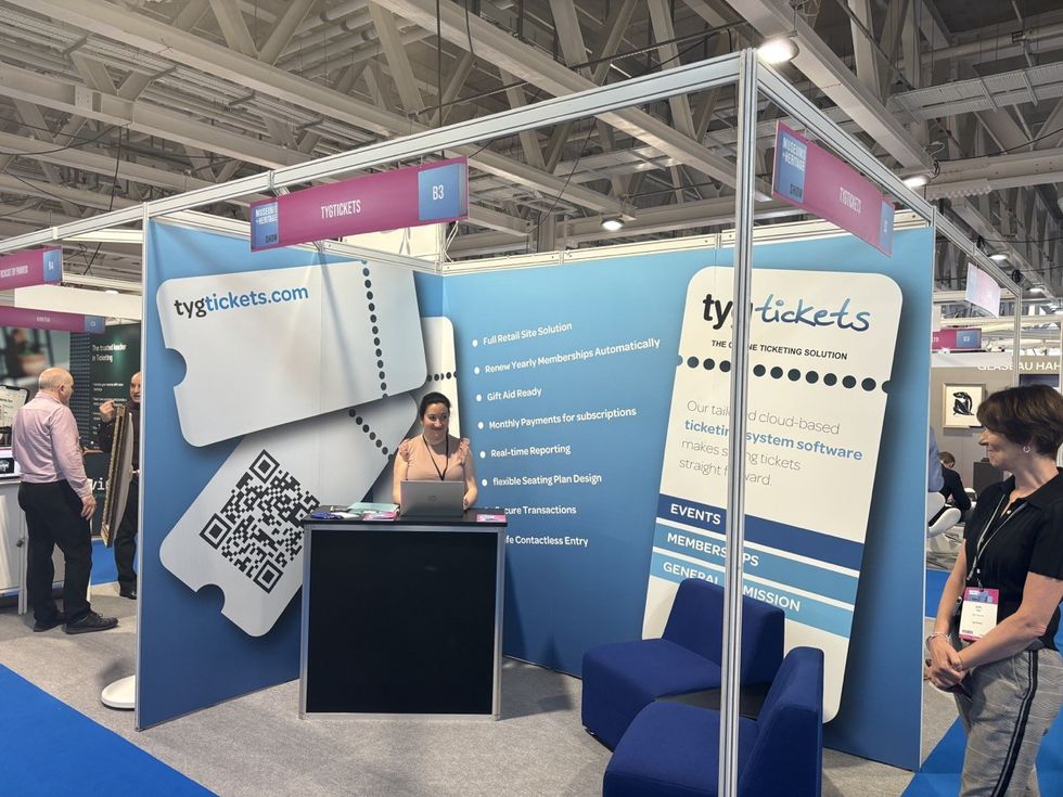 Tyg Tickets booth at the museum and heritage show