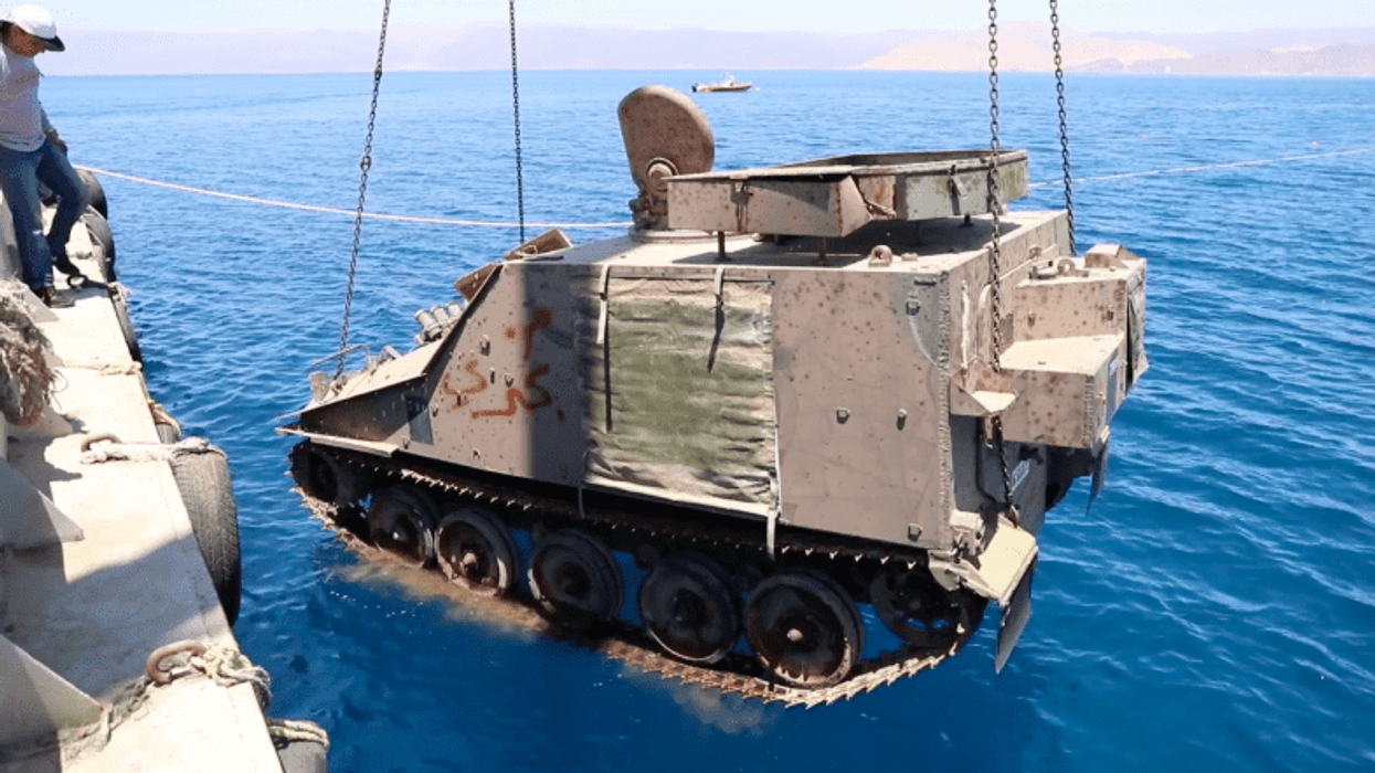 underwater military museum dive site off the coast of Aqaba