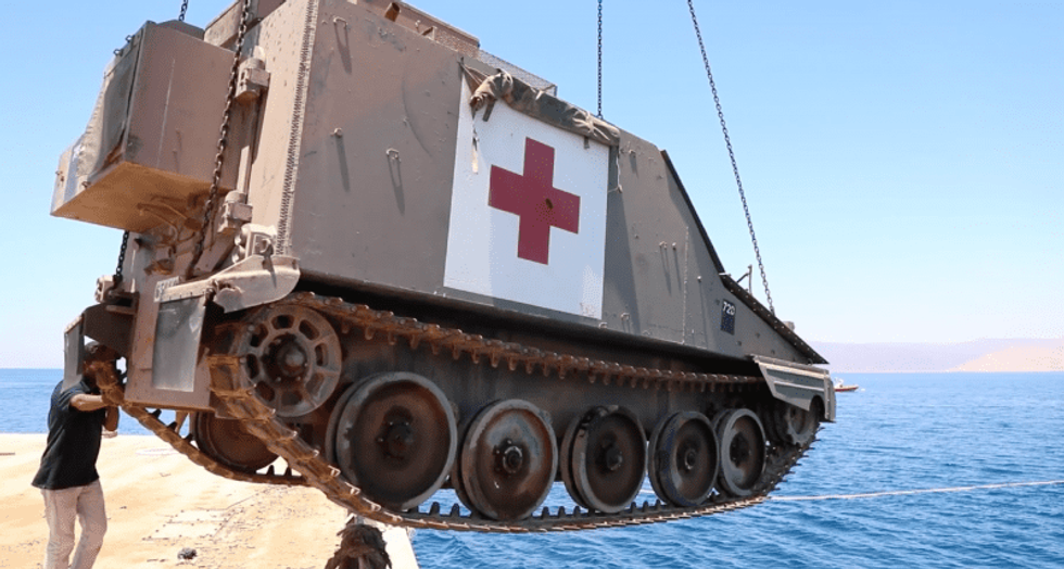 underwater military museum dive site off the coast of Aqaba