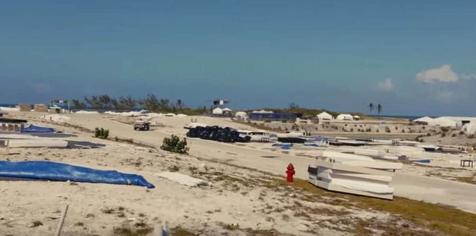 Unfinished campsites from the Hulu Documentary FYRE FRAUD