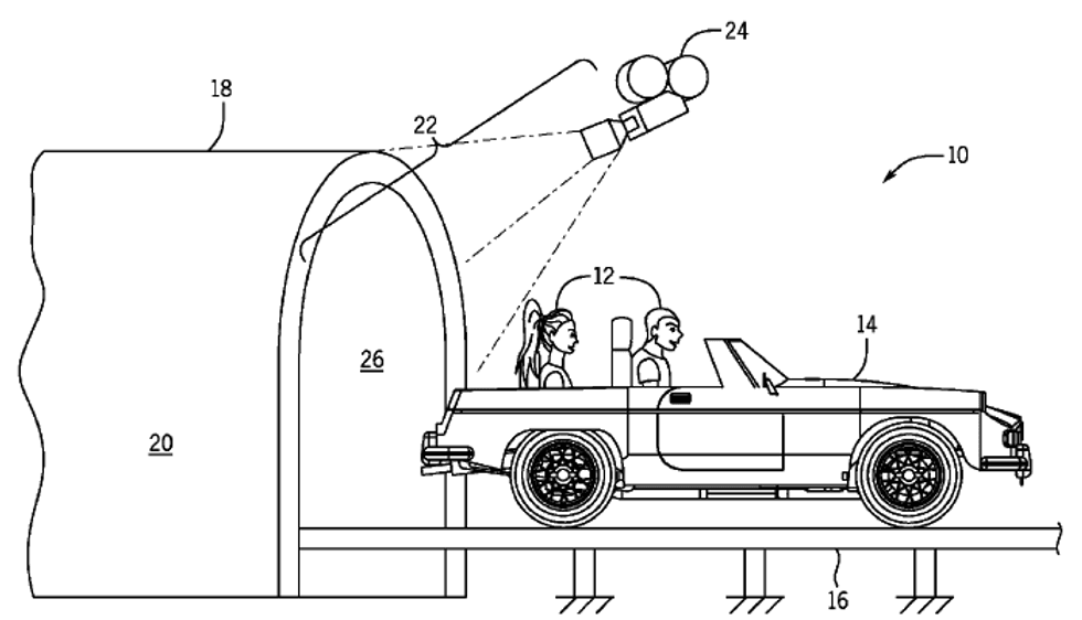 Universal Amusement Park Tunnel Patent Mario Kart Nintendo