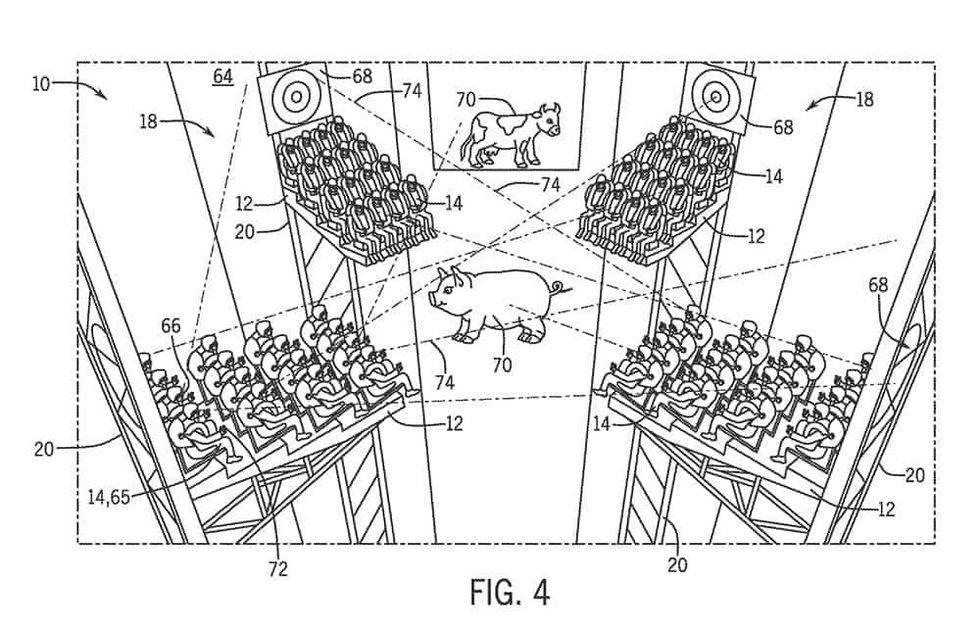 Universal patent interactive tower ride pig