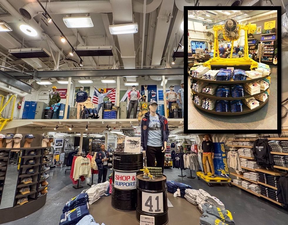 USS Midway Museum shop with Inset Feature experiential retail