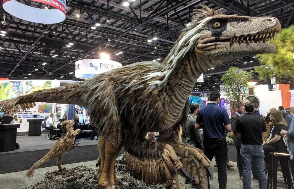 Utahraptor at international attractions expo 2018