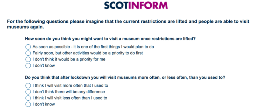 v&a dundee coronavirus reopening survey