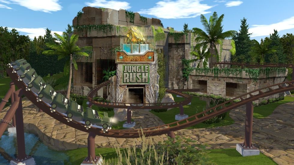 Vekoma Jungle Rush Render – CONCEPT ART