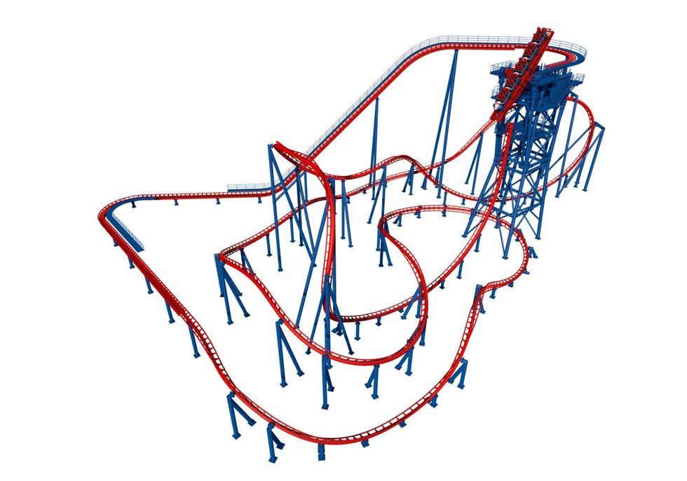 Vekoma Tilt Coaster Rendering