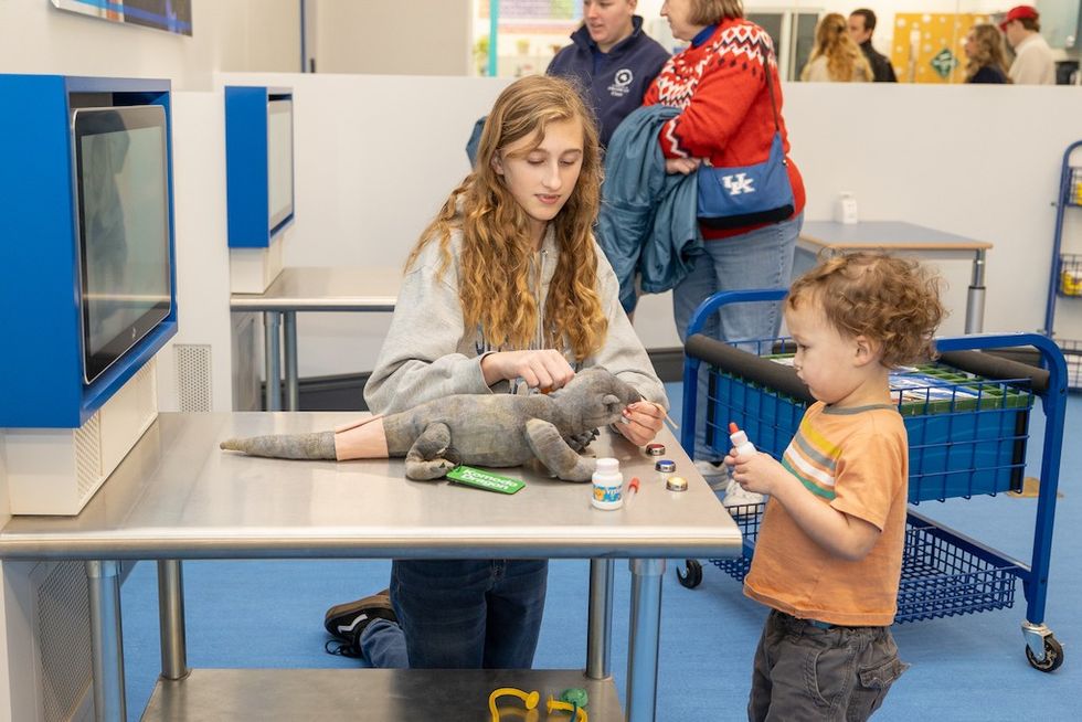 Vet care interactive at Virginia Aquarium